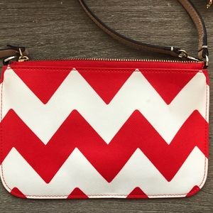 KATE SPADE red/white wristlet